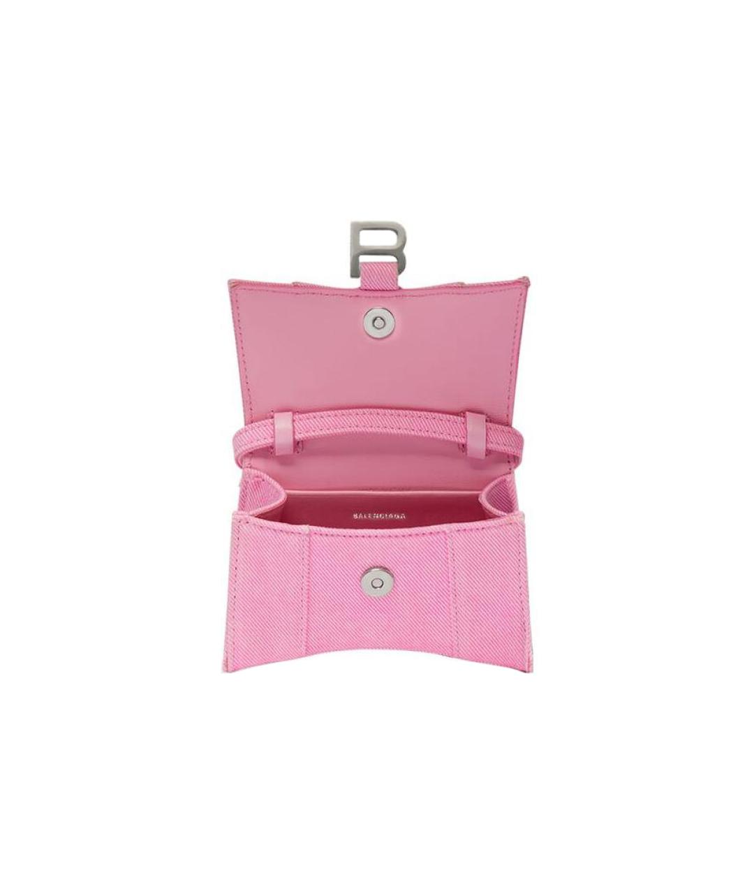 BALENCIAGA Розовая кожаная сумка через плечо, фото 5