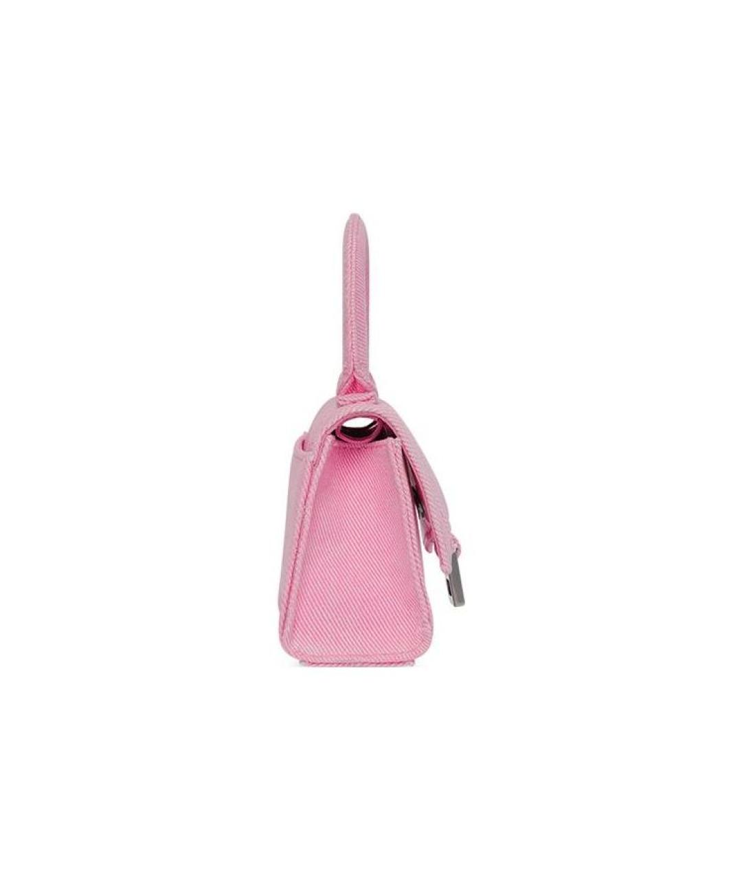 BALENCIAGA Розовая кожаная сумка через плечо, фото 4