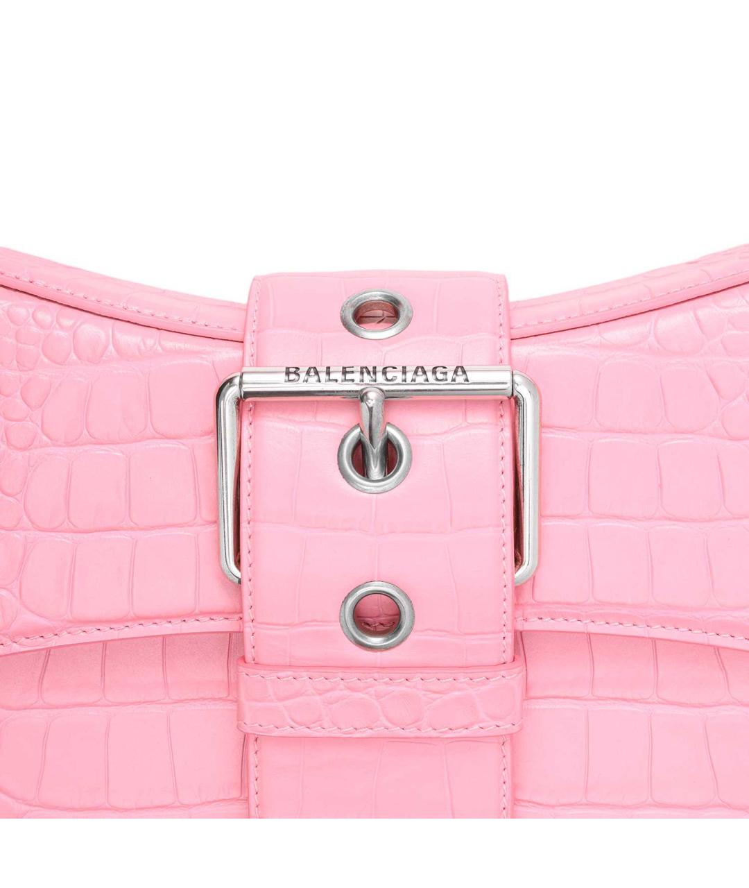 BALENCIAGA Розовая кожаная сумка через плечо, фото 7