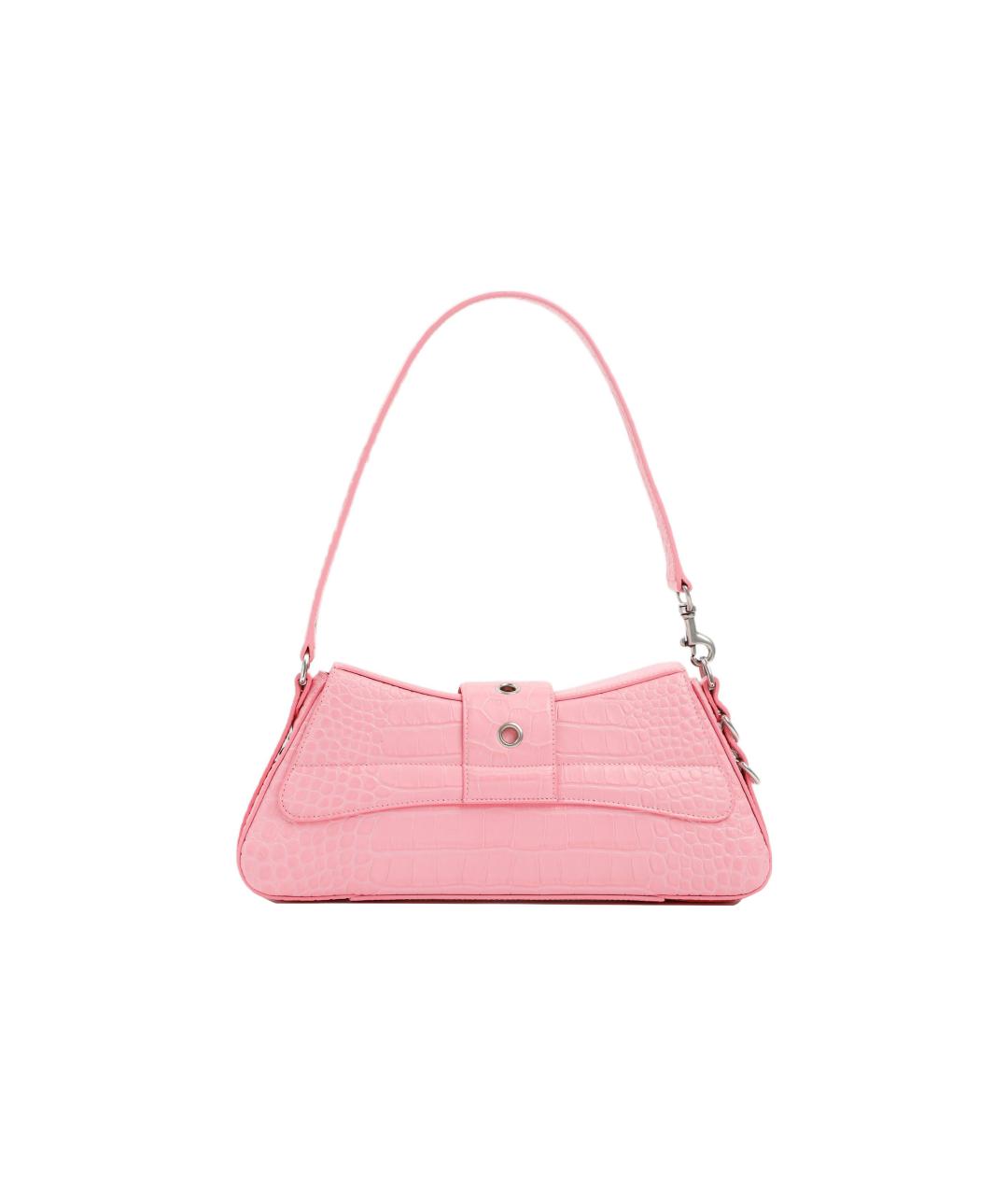 BALENCIAGA Розовая кожаная сумка через плечо, фото 4