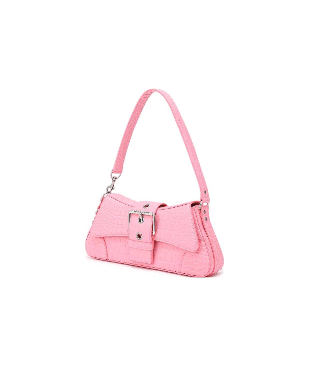BALENCIAGA Розовая кожаная сумка через плечо, фото 3