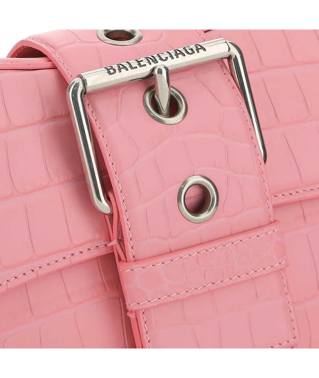 BALENCIAGA Розовая кожаная сумка через плечо, фото 6