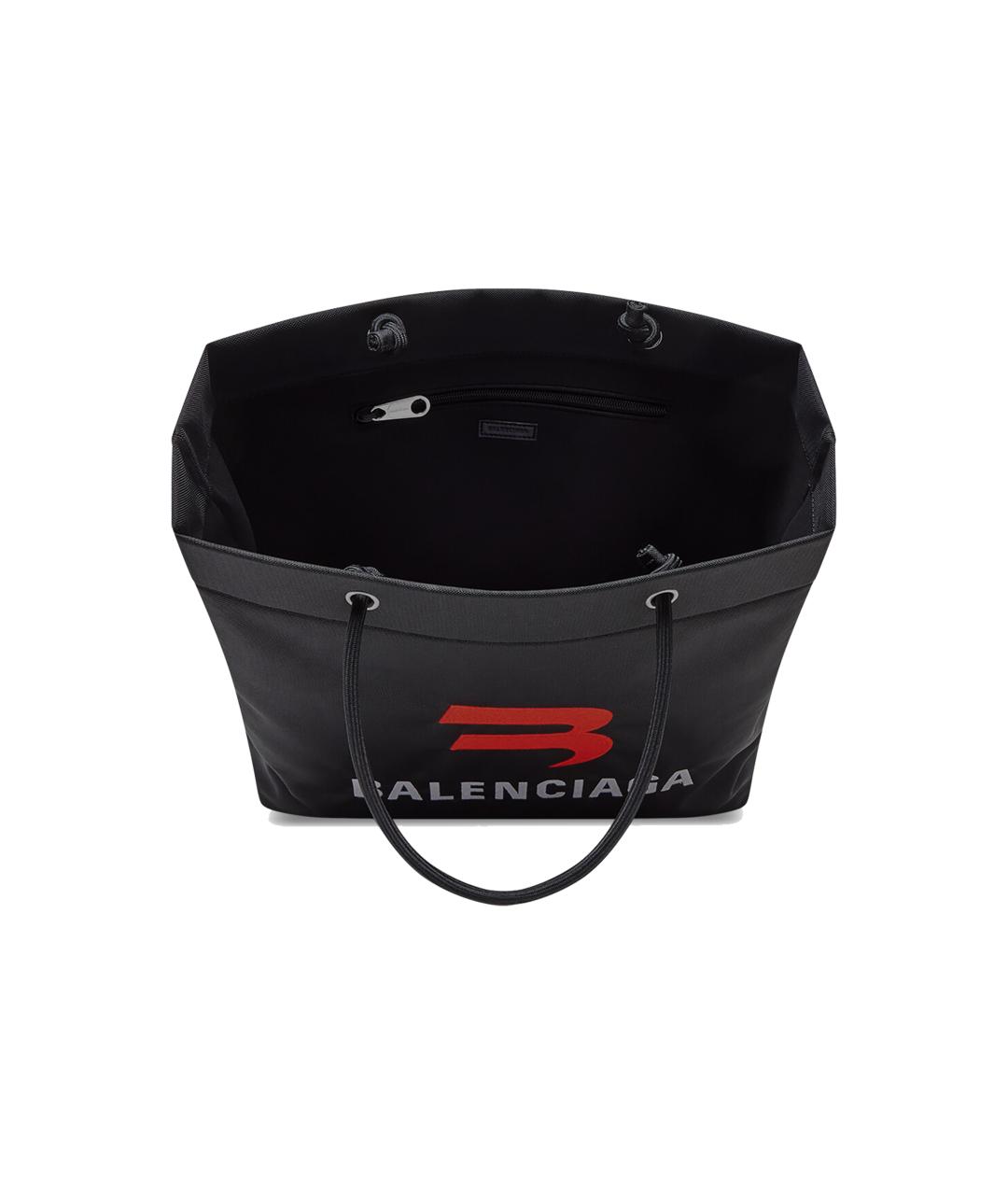 BALENCIAGA Черная хлопковая сумка на плечо, фото 5