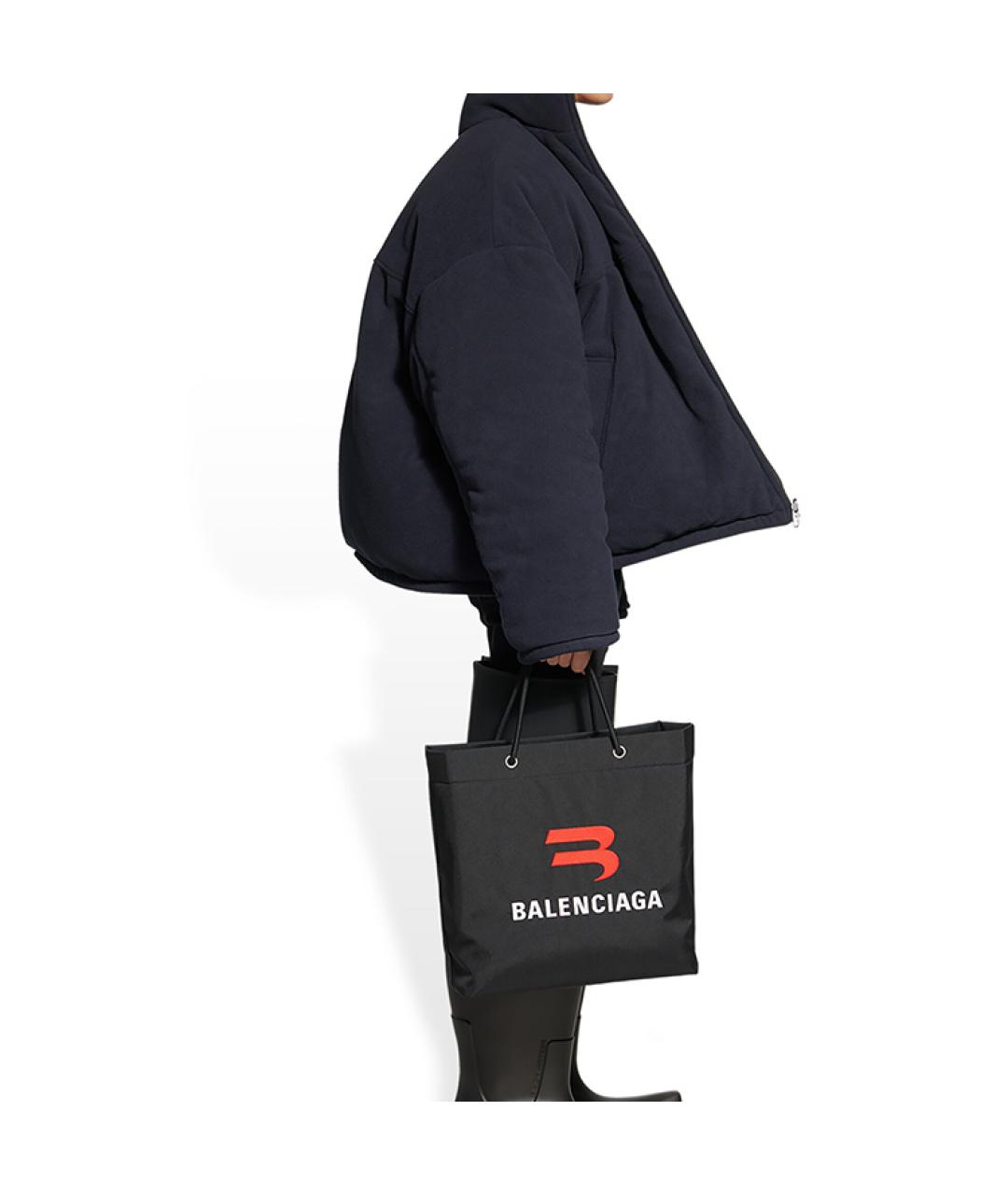 BALENCIAGA Черная хлопковая сумка на плечо, фото 6