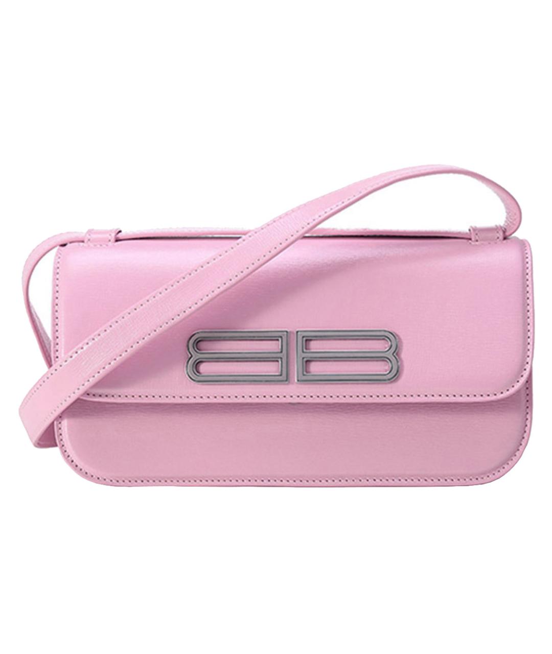BALENCIAGA Розовая кожаная сумка через плечо, фото 1