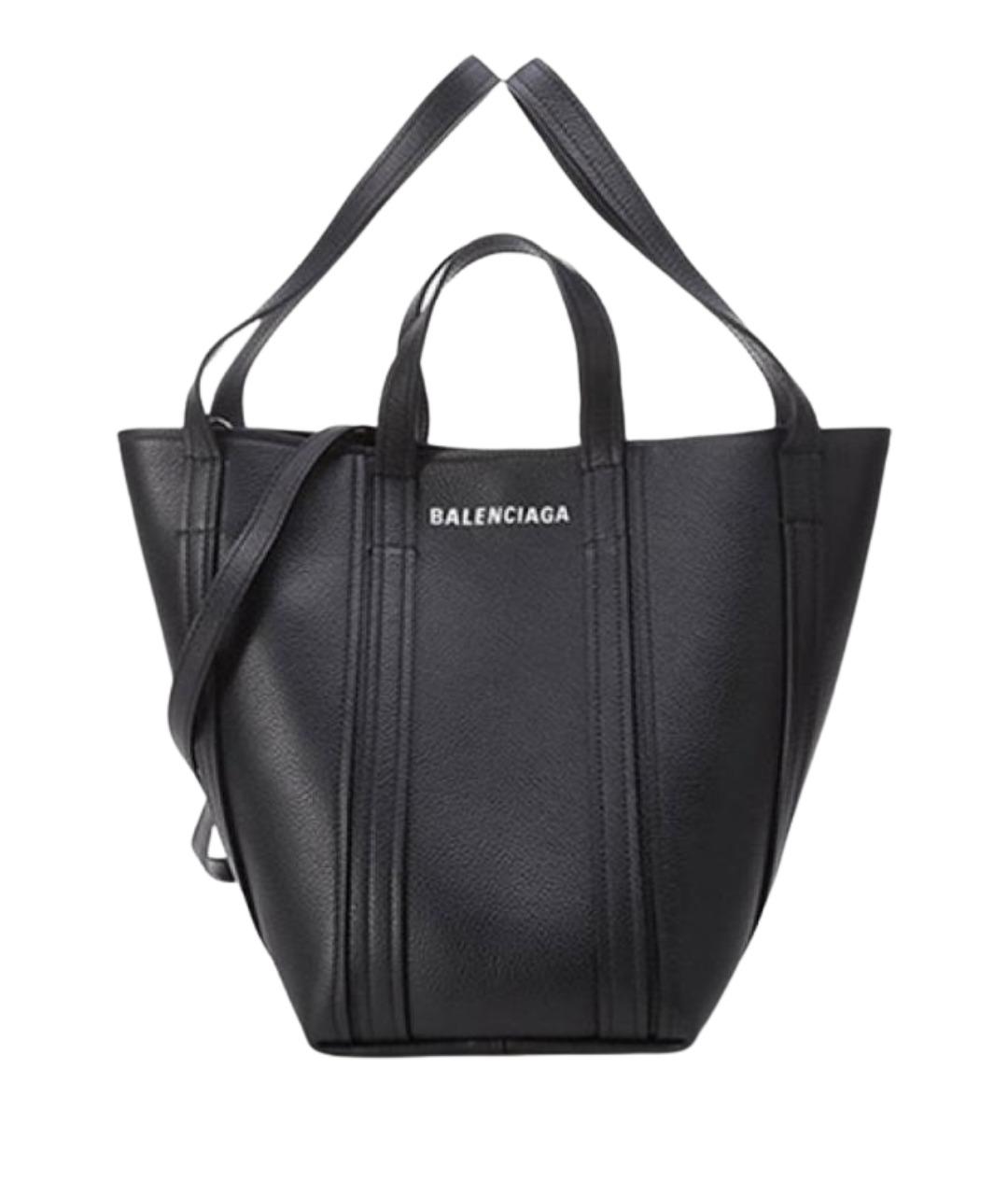 BALENCIAGA Черная кожаная сумка через плечо, фото 1