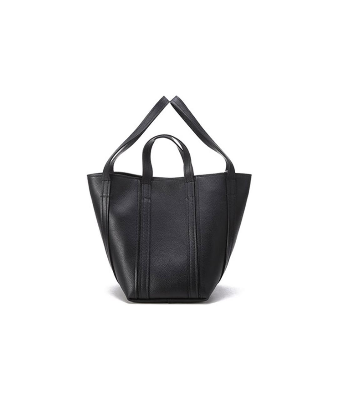 BALENCIAGA Черная кожаная сумка через плечо, фото 4