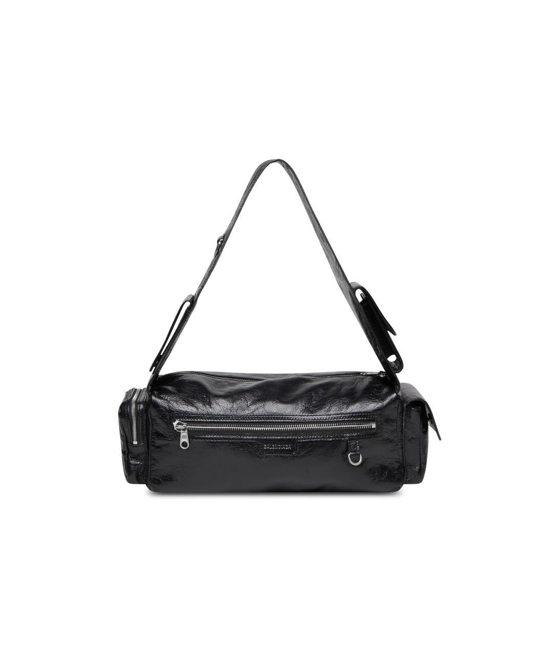 BALENCIAGA Черная кожаная сумка на плечо, фото 3