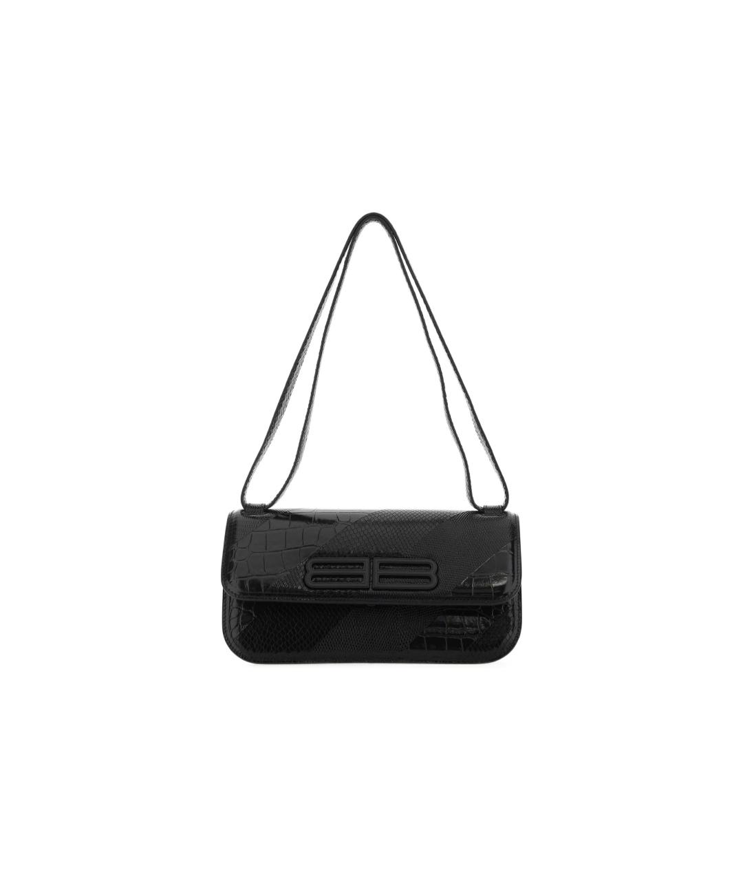 BALENCIAGA Черная кожаная сумка через плечо, фото 6