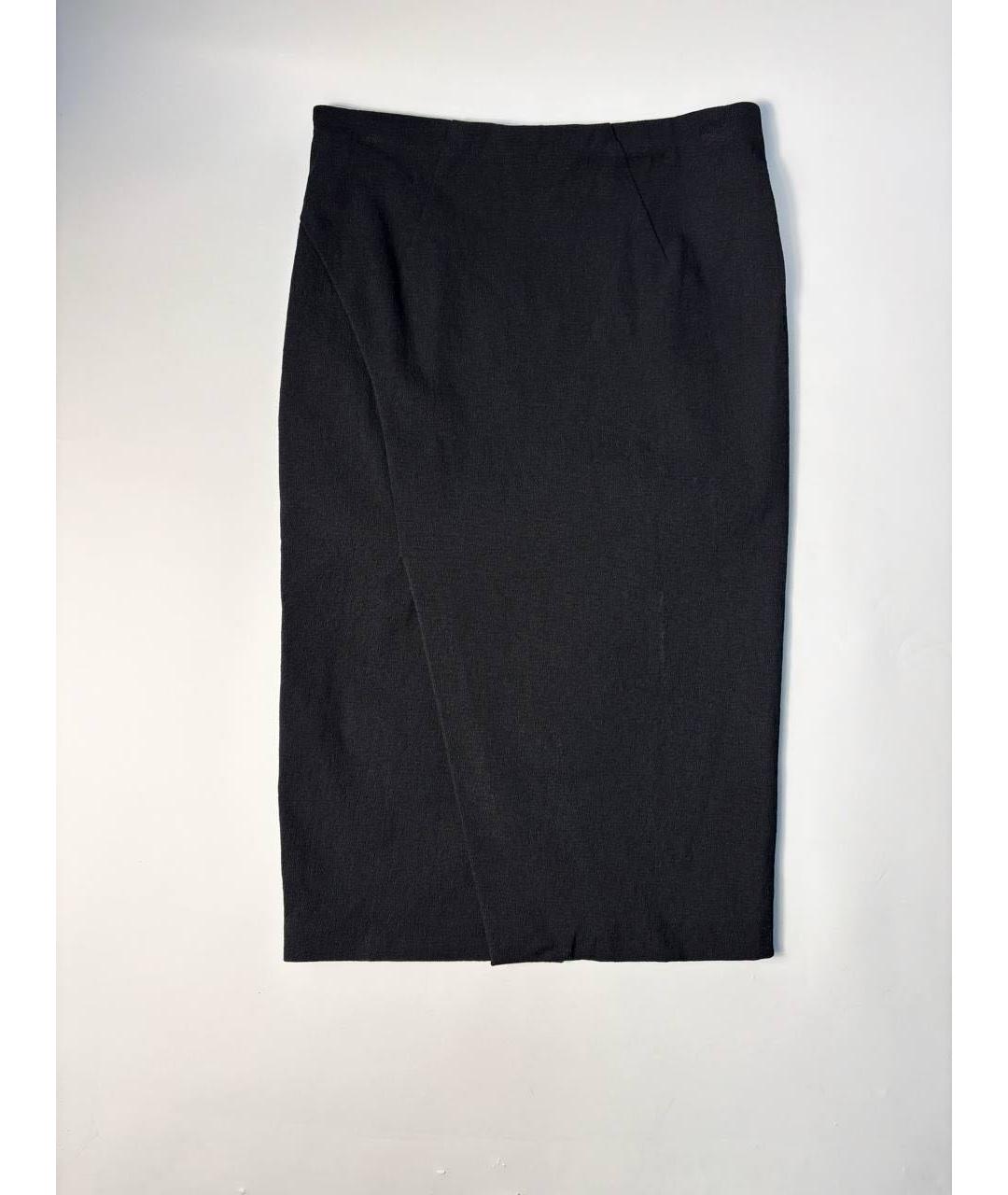 TOM FORD Черная хлопковая юбка миди, фото 6