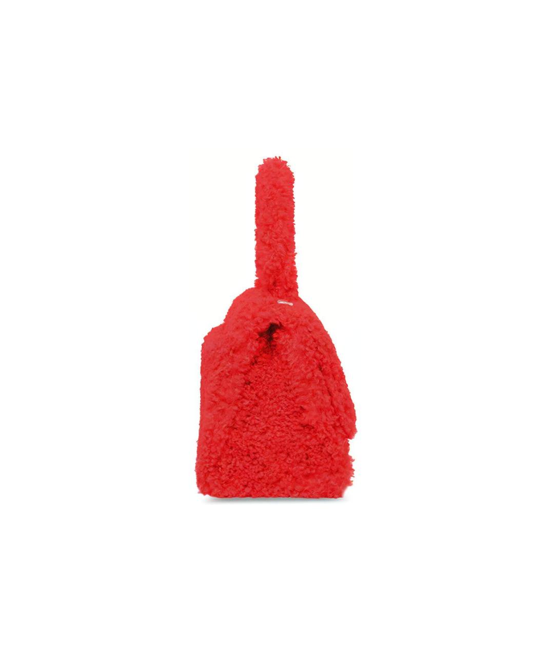 BALENCIAGA Красная кожаная сумка через плечо, фото 4