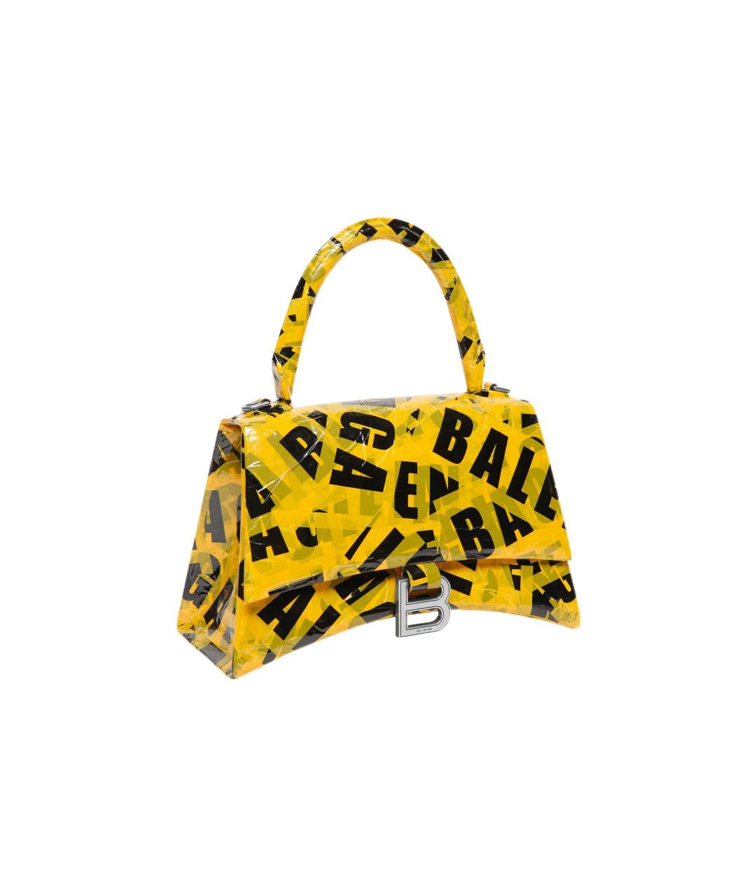 BALENCIAGA Желтая кожаная сумка через плечо, фото 2