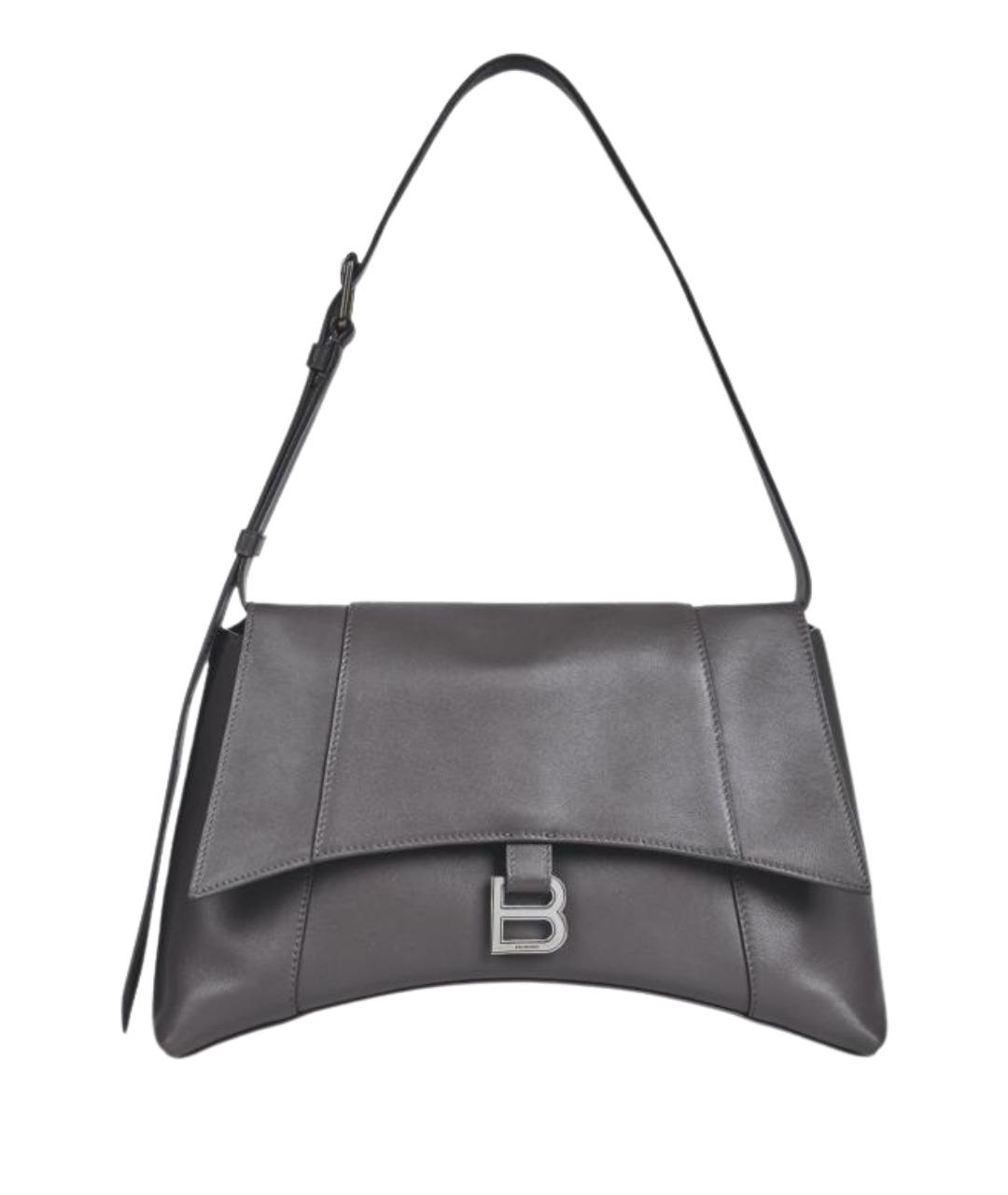 BALENCIAGA Серая кожаная сумка через плечо, фото 1