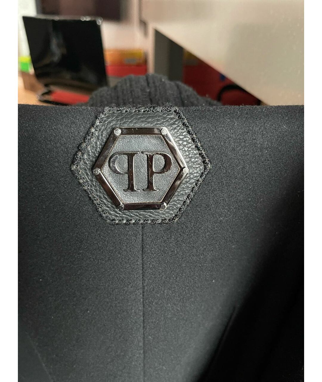 PHILIPP PLEIN Черное шерстяное пальто, фото 8