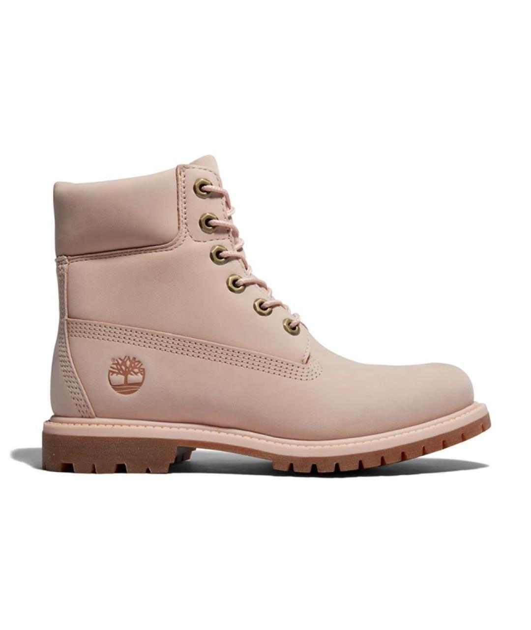 TIMBERLAND Розовые нубуковые сапоги, фото 1