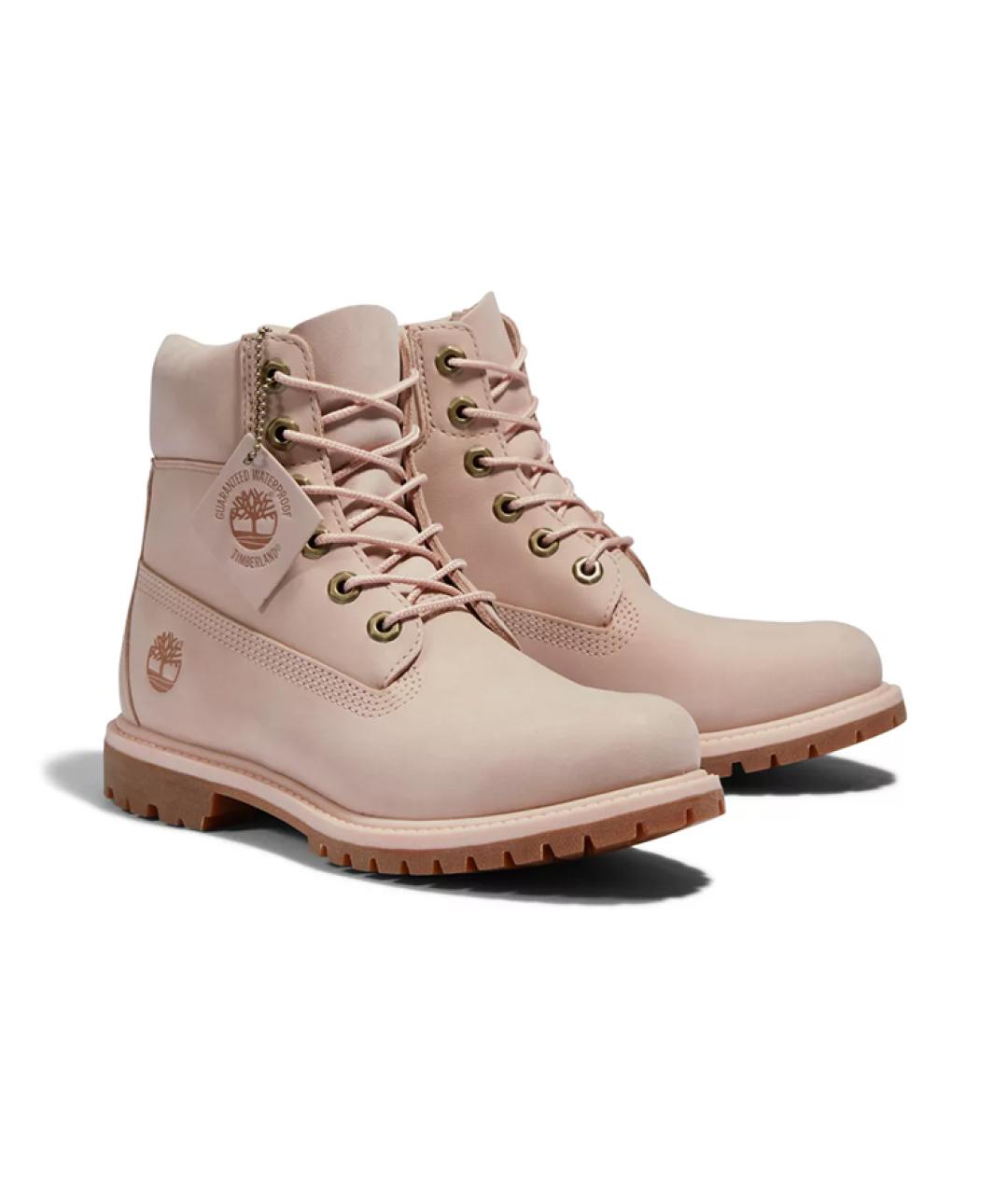 TIMBERLAND Розовые нубуковые сапоги, фото 3