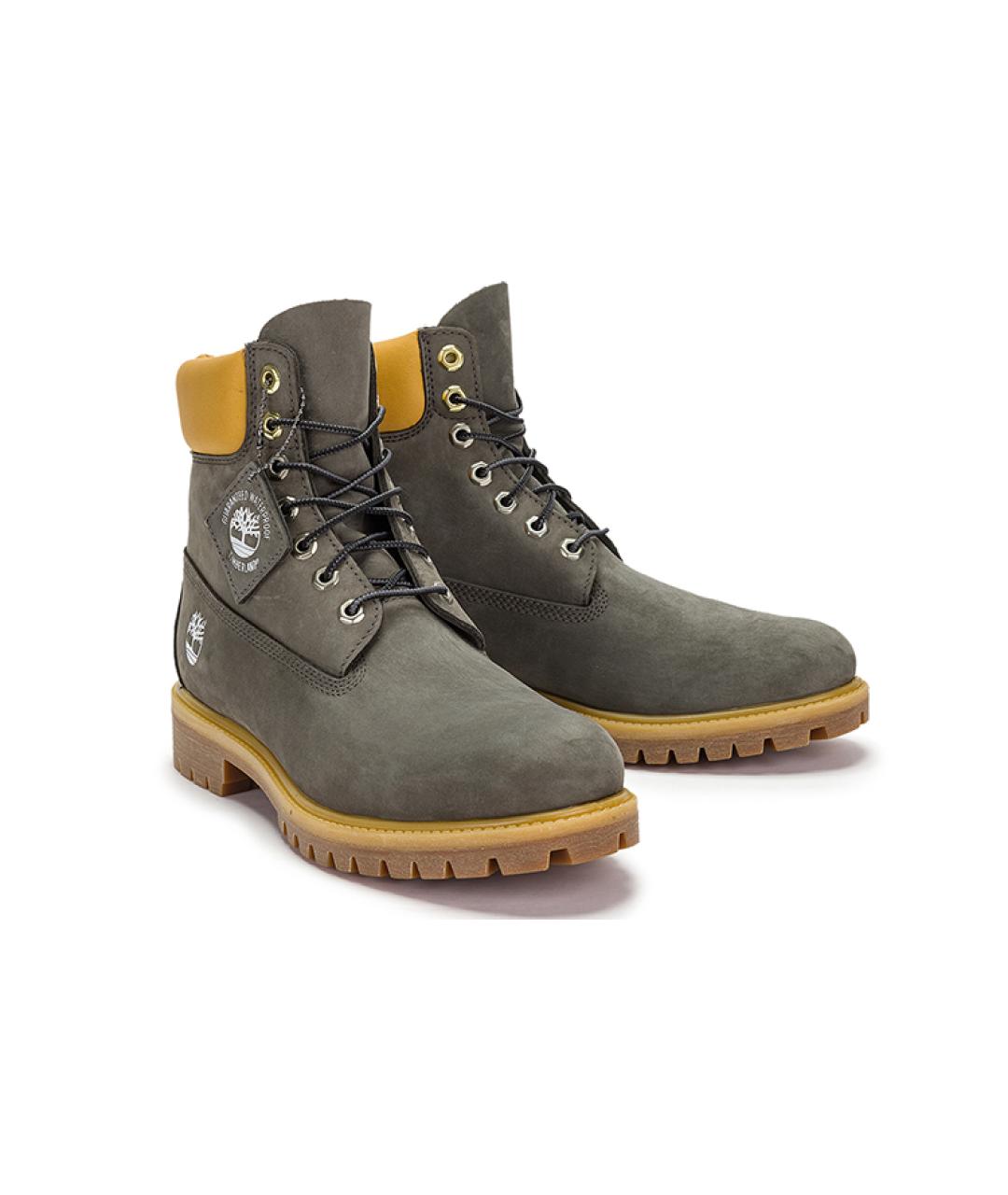 TIMBERLAND Серые нубуковые высокие ботинки, фото 4