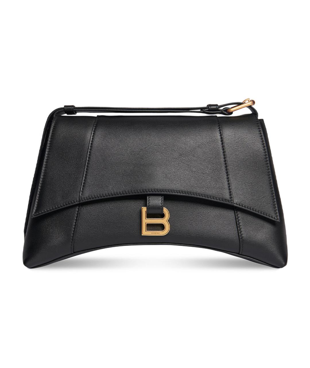 BALENCIAGA Черная кожаная сумка через плечо, фото 2