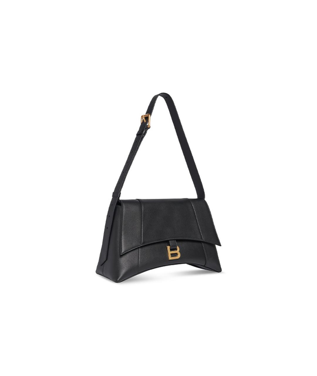 BALENCIAGA Черная кожаная сумка через плечо, фото 3