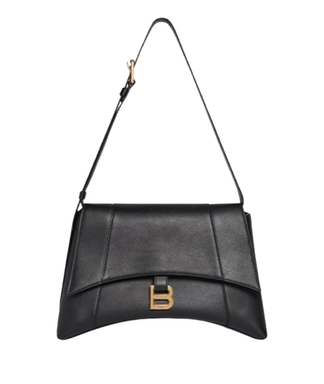 BALENCIAGA Черная кожаная сумка через плечо, фото 1