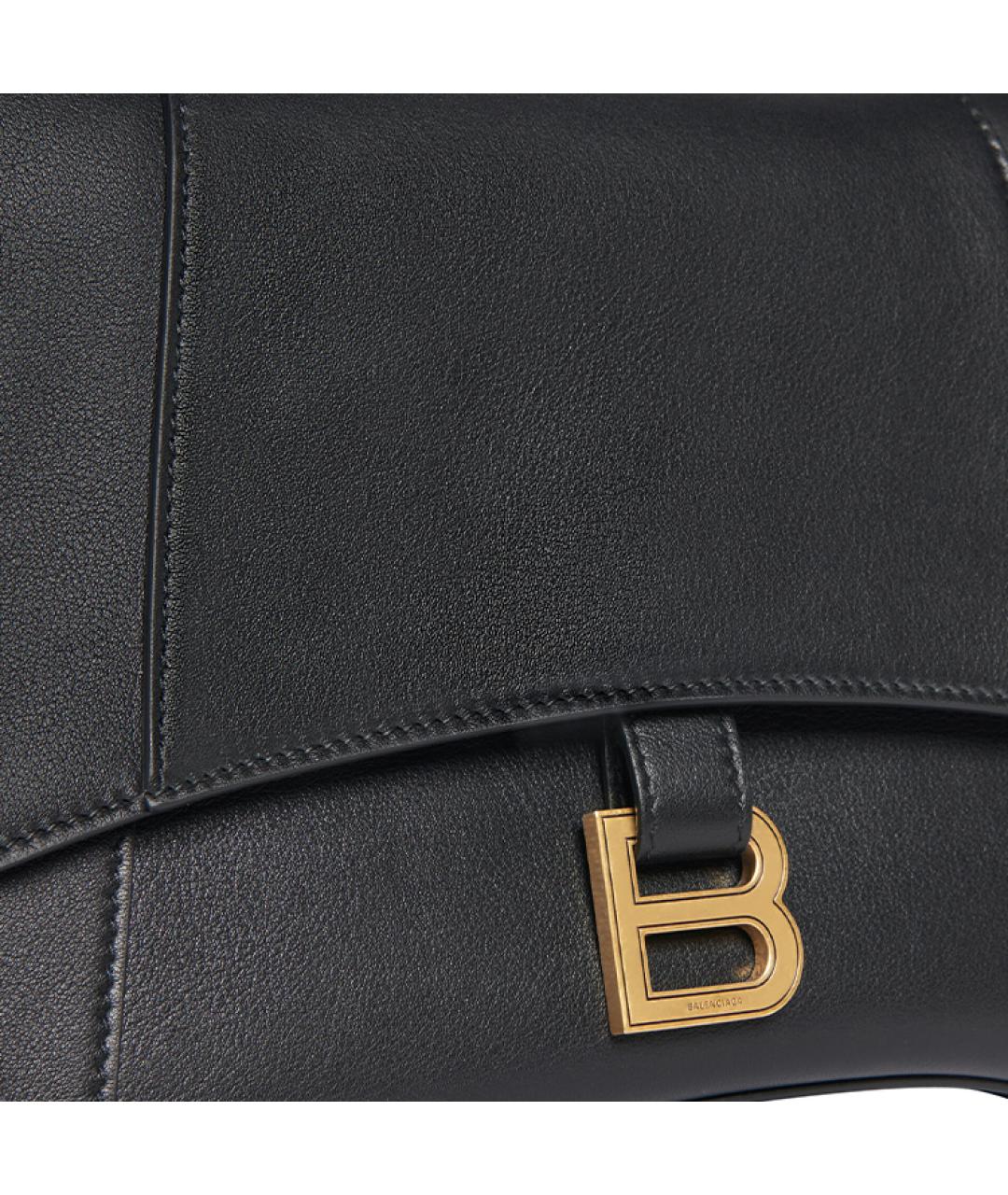 BALENCIAGA Черная кожаная сумка через плечо, фото 7