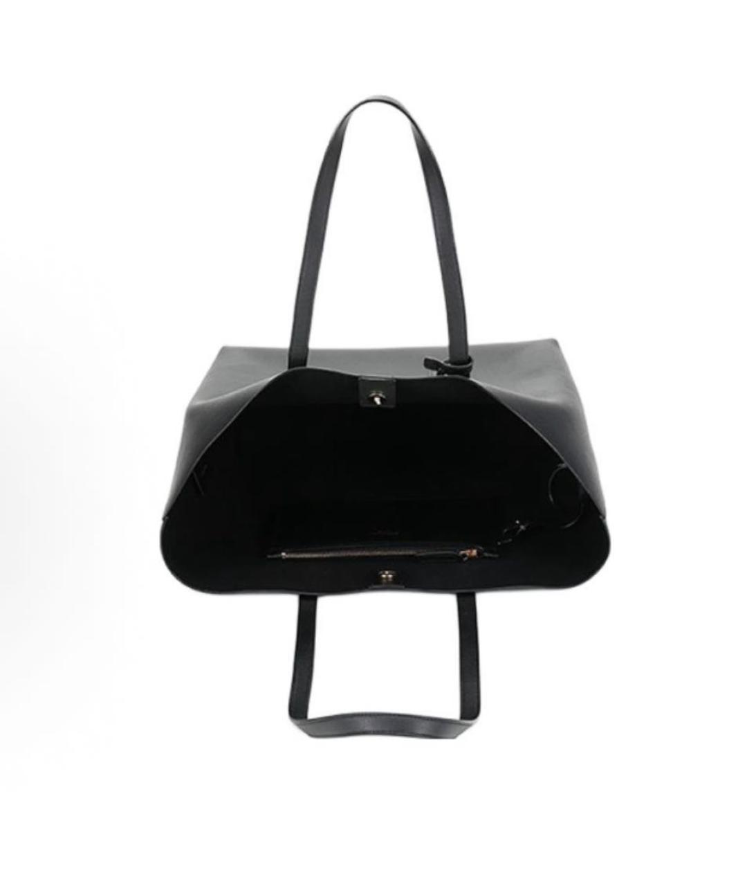 SAINT LAURENT Черная кожаная сумка с короткими ручками, фото 5