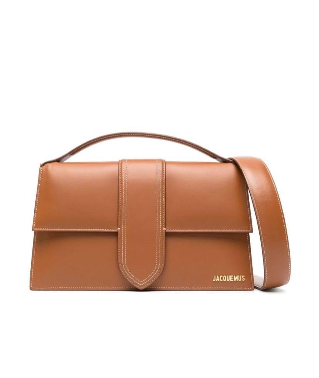 JACQUEMUS Коричневая кожаная сумка через плечо, фото 8
