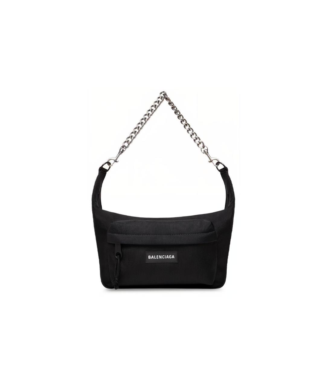 BALENCIAGA Черная тканевая сумка через плечо, фото 7