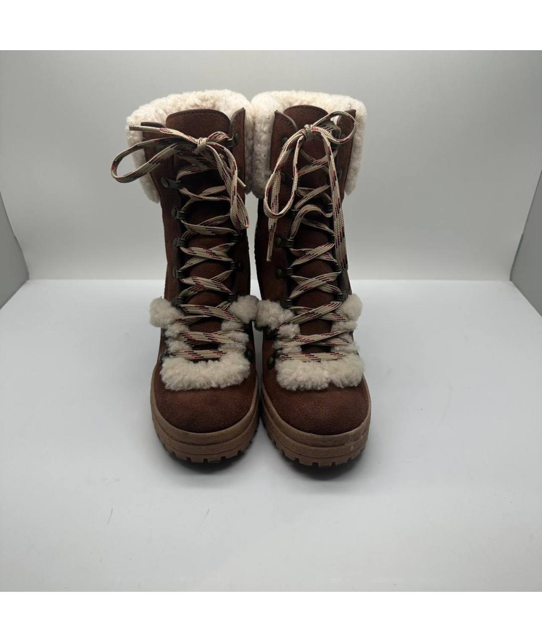 SEE BY CHLOE Коричневые нубуковые ботинки, фото 3