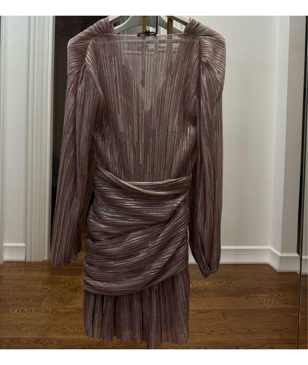 MAJE Розовое полиэстеровое коктейльное платье, фото 2