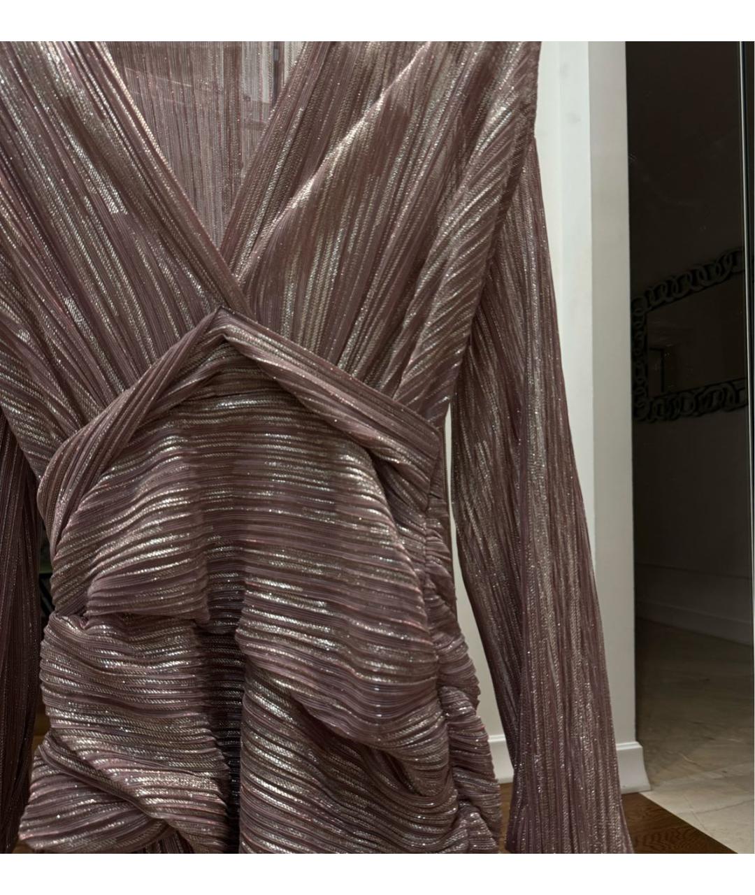 MAJE Розовое полиэстеровое коктейльное платье, фото 3