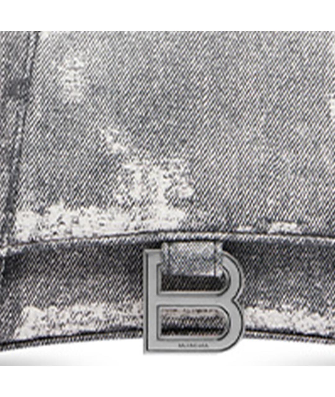 BALENCIAGA Серебряная кожаная сумка через плечо, фото 7