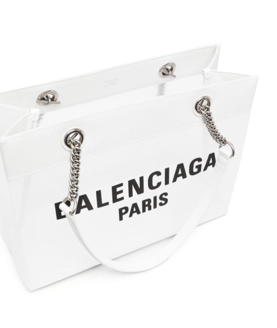 BALENCIAGA Белая тканевая сумка через плечо, фото 3