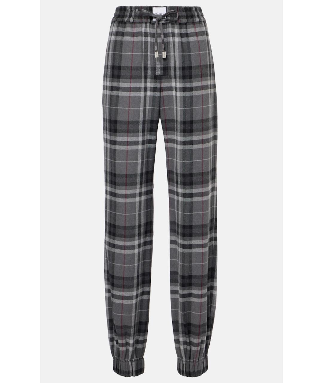 THE ATTICO Серые хлопковые прямые брюки, фото 8