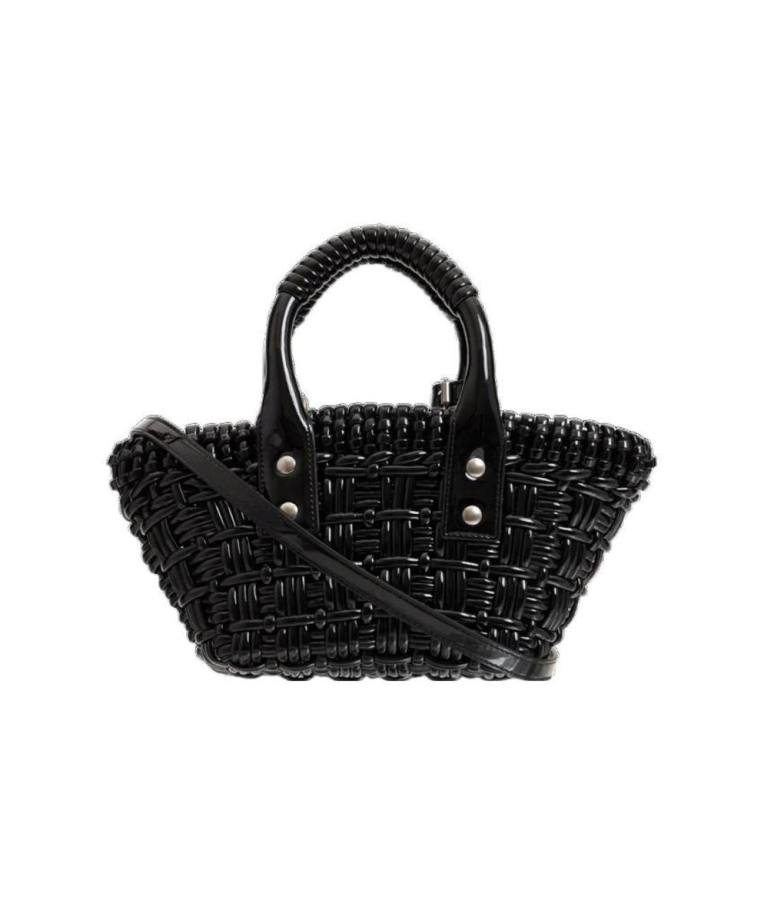 BALENCIAGA Черная пелетеная сумка через плечо, фото 3