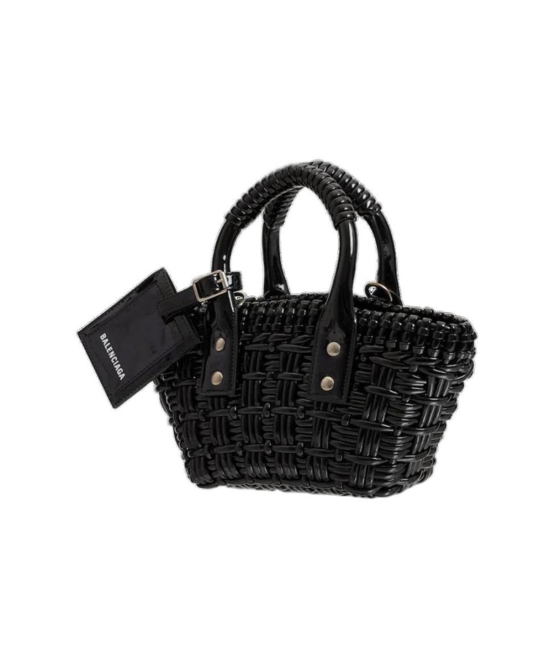 BALENCIAGA Черная пелетеная сумка через плечо, фото 2