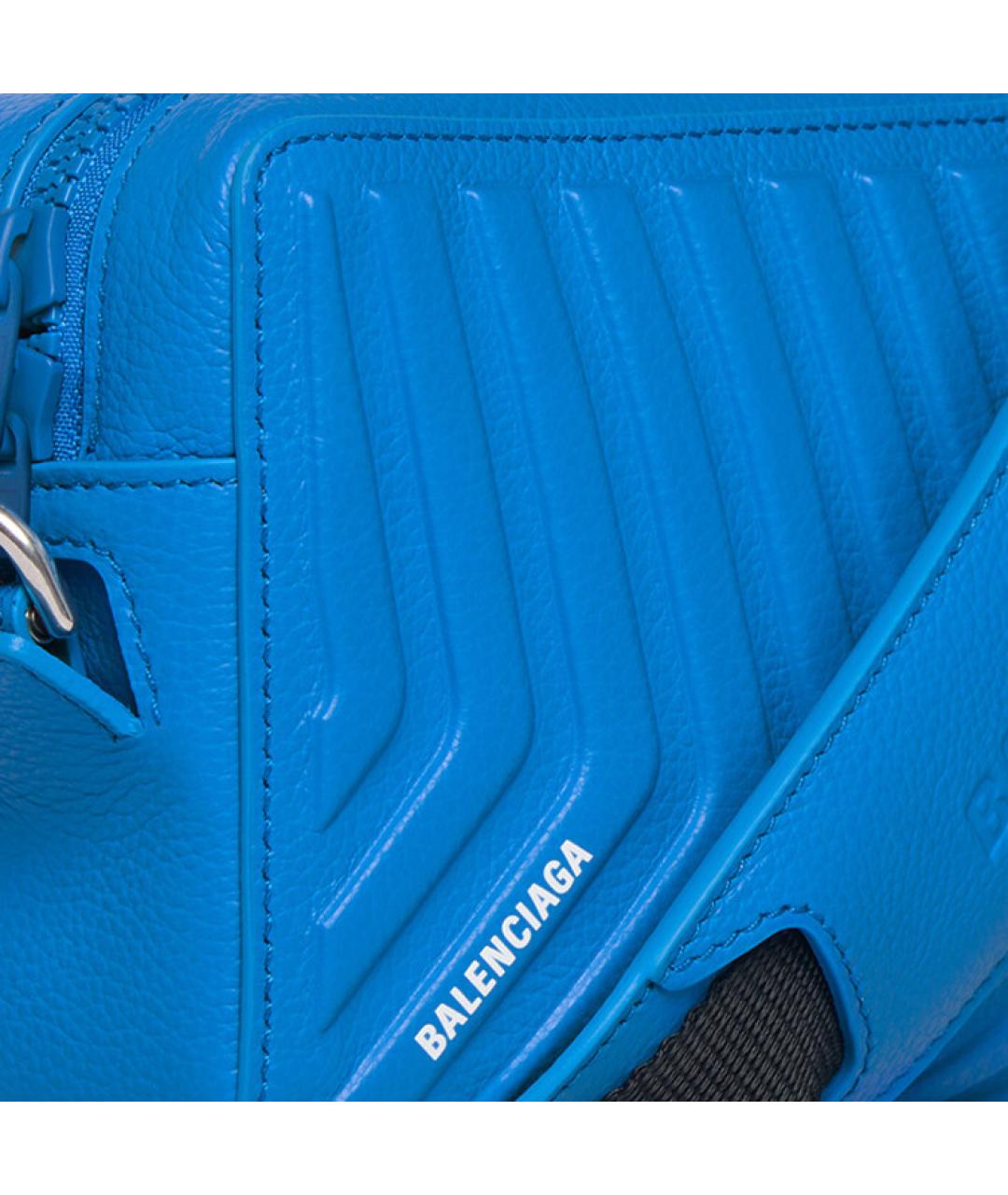 BALENCIAGA Синяя кожаная сумка на плечо, фото 7