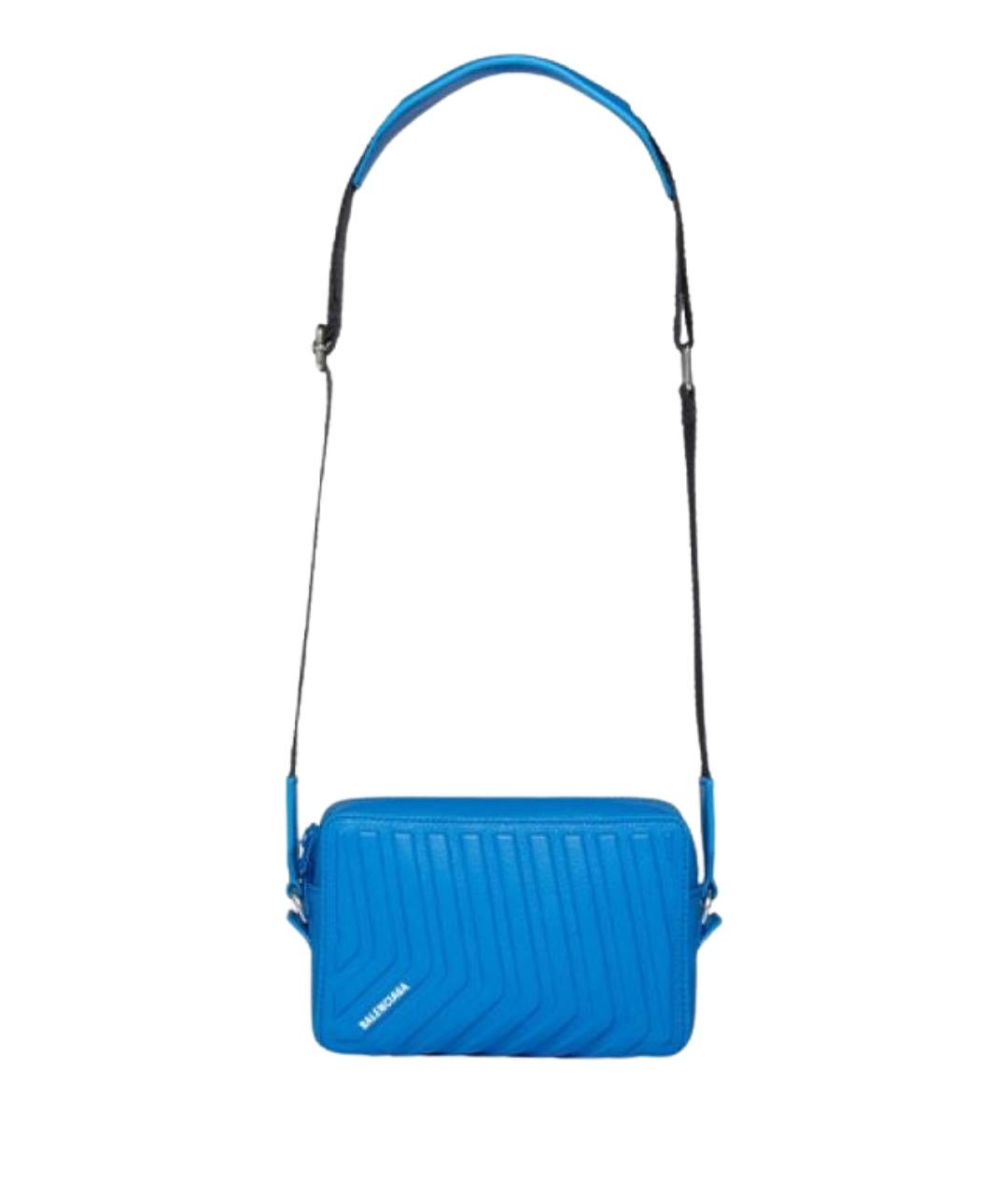 BALENCIAGA Синяя кожаная сумка на плечо, фото 1