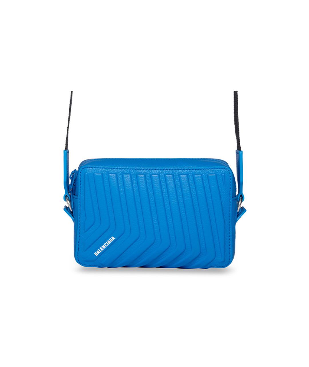 BALENCIAGA Синяя кожаная сумка на плечо, фото 2