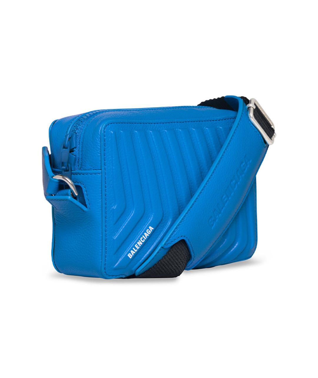 BALENCIAGA Синяя кожаная сумка на плечо, фото 3
