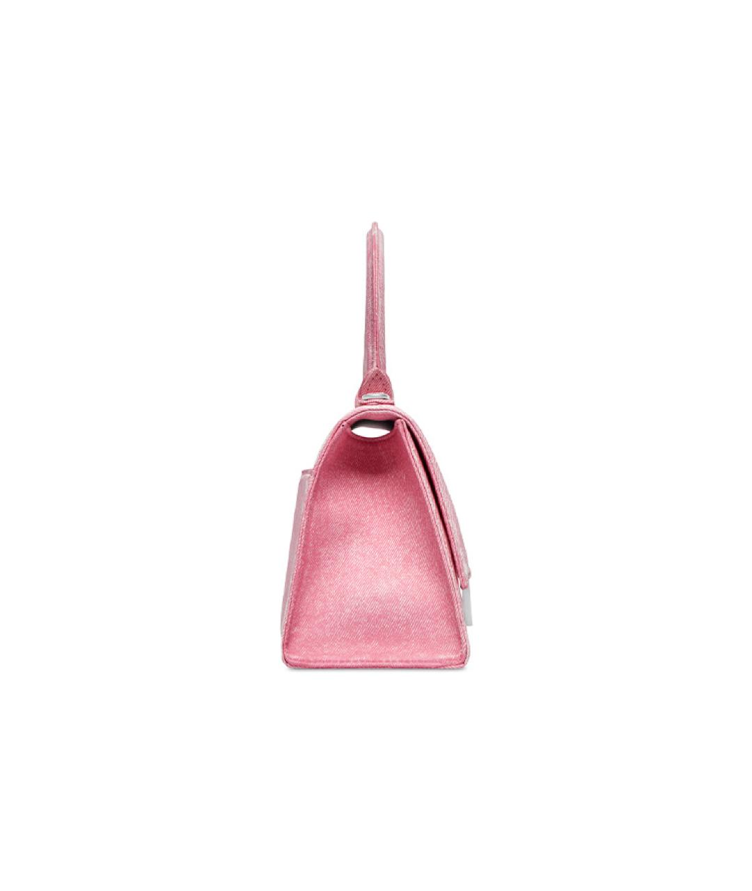 BALENCIAGA Розовая кожаная сумка через плечо, фото 4