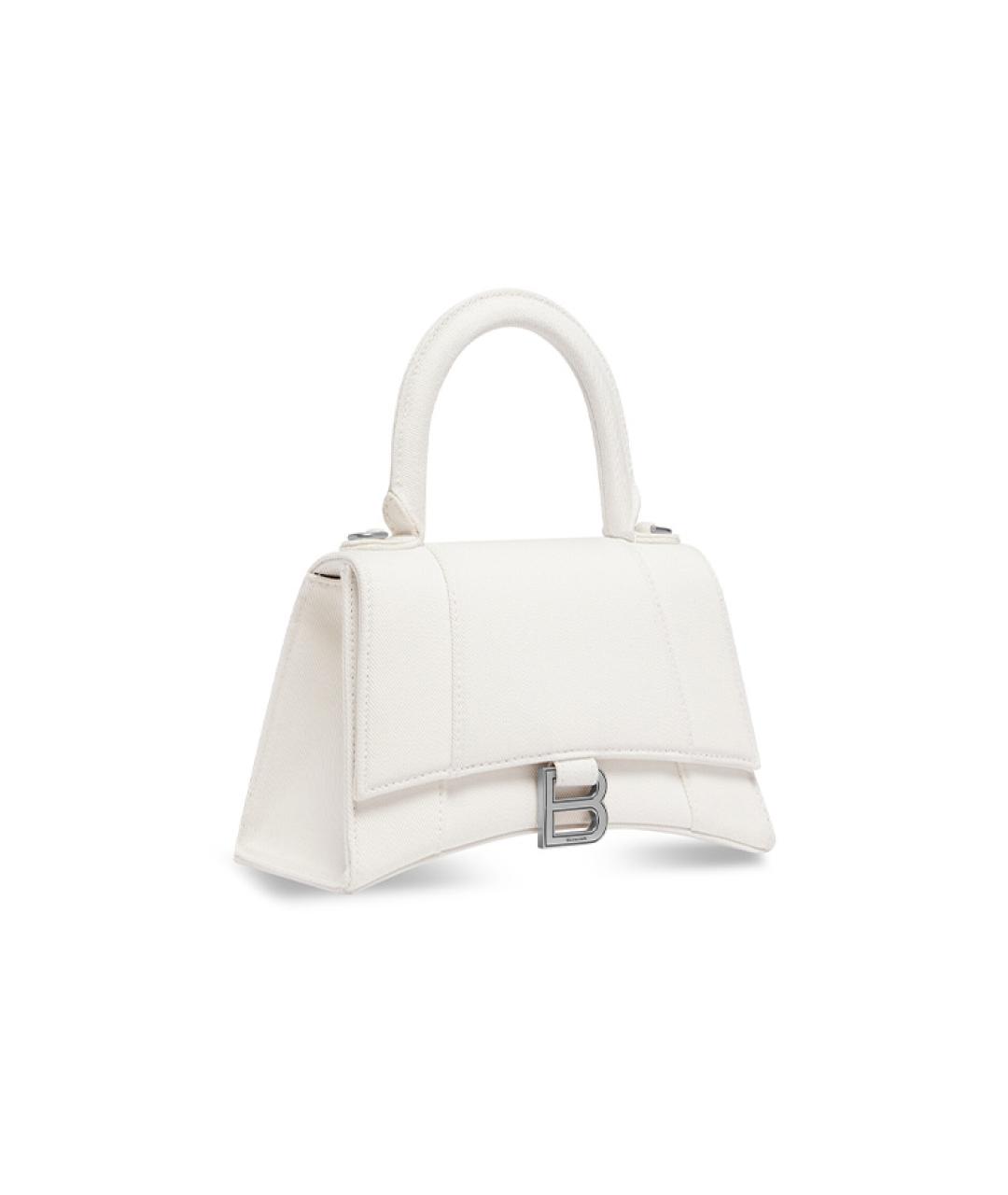 BALENCIAGA Белая кожаная сумка через плечо, фото 3