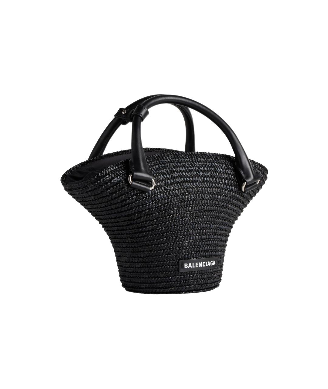 BALENCIAGA Черная пелетеная сумка через плечо, фото 2