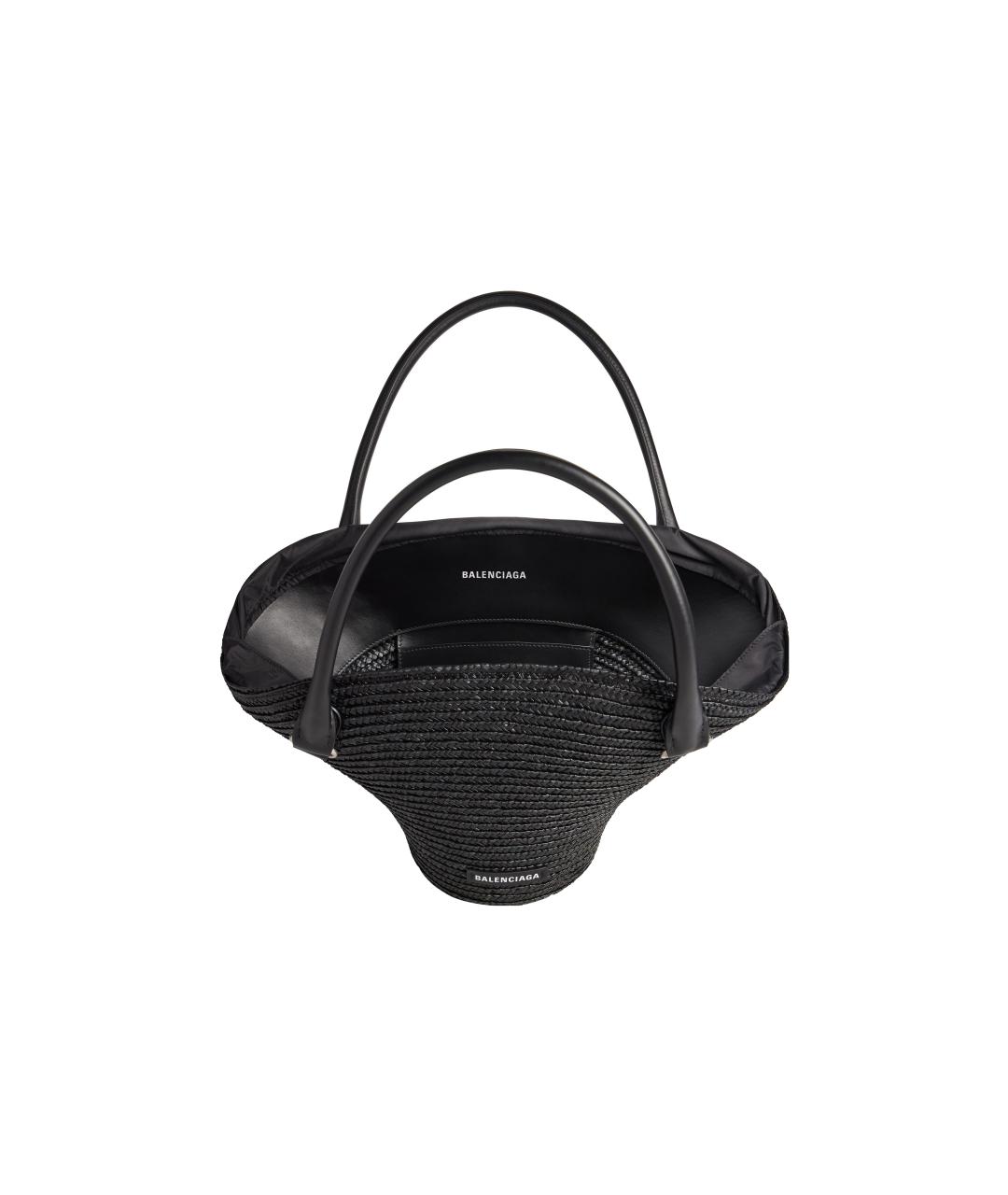 BALENCIAGA Черная пелетеная сумка через плечо, фото 5