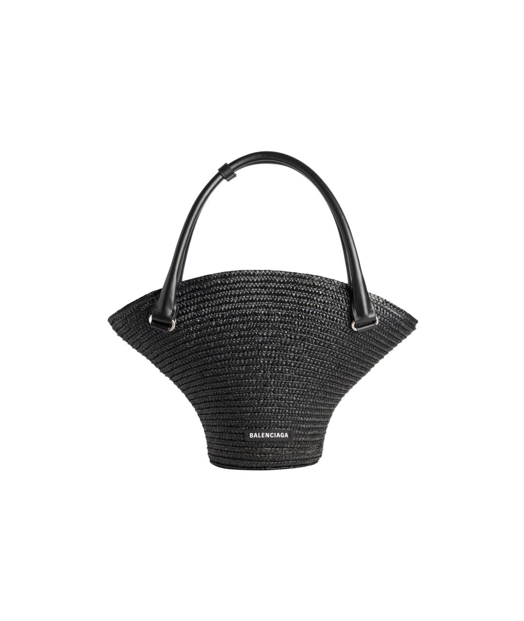 BALENCIAGA Черная пелетеная сумка через плечо, фото 1