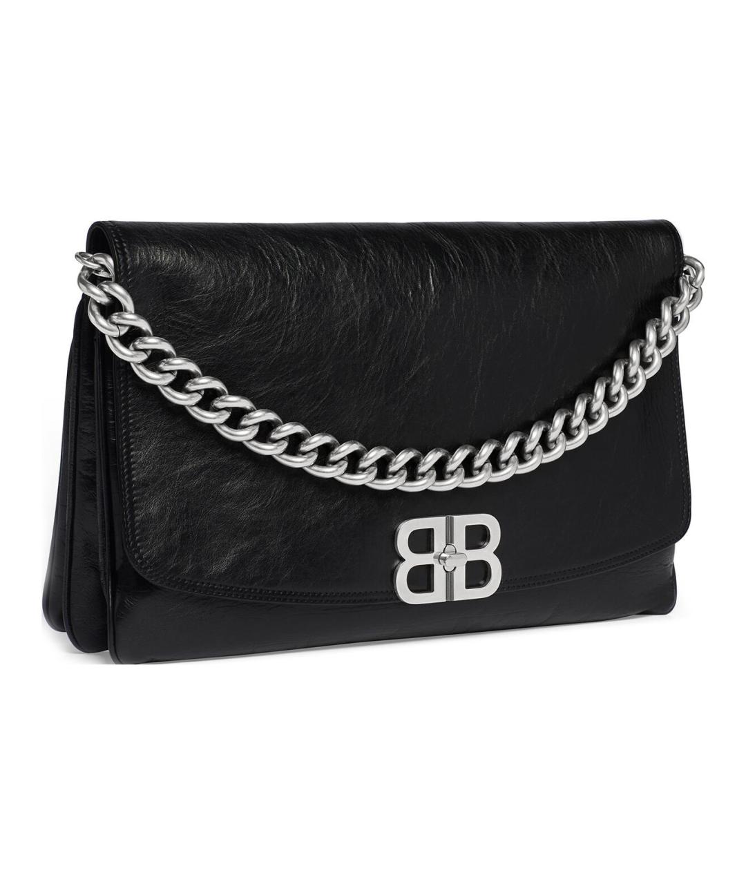 BALENCIAGA Черная кожаная сумка через плечо, фото 3