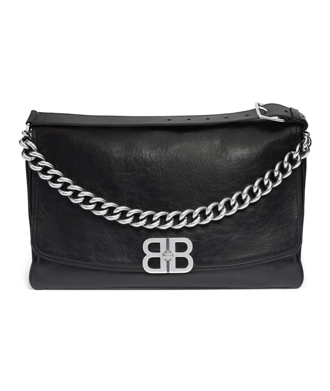 BALENCIAGA Черная кожаная сумка через плечо, фото 1