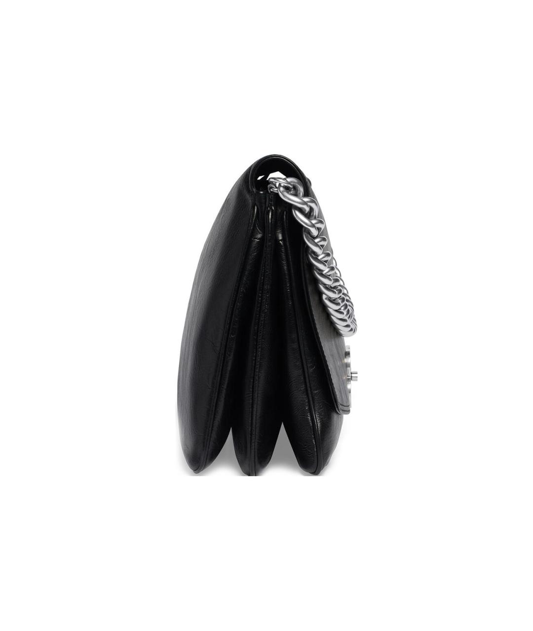 BALENCIAGA Черная кожаная сумка через плечо, фото 2