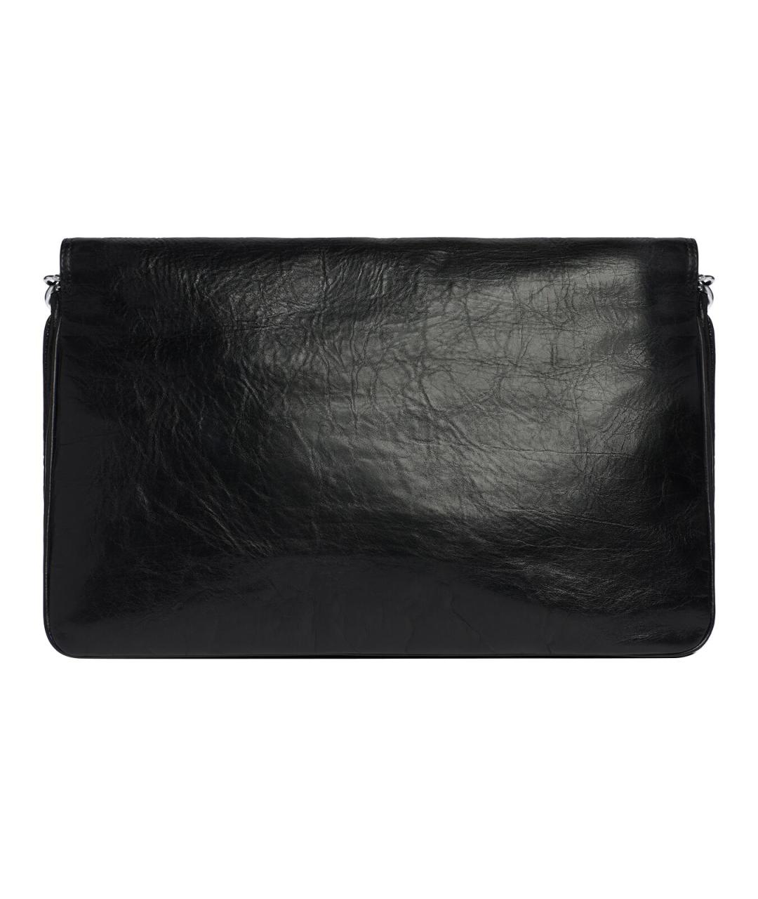 BALENCIAGA Черная кожаная сумка через плечо, фото 4