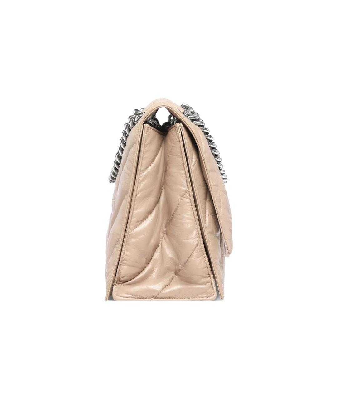 BALENCIAGA Бежевая кожаная сумка через плечо, фото 3